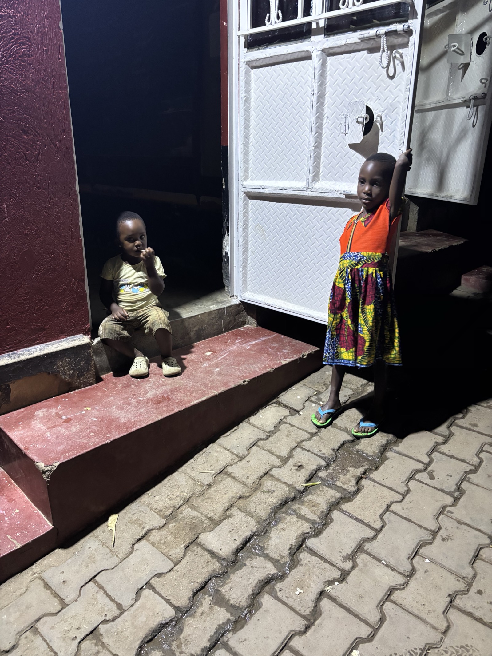 Teacher with students